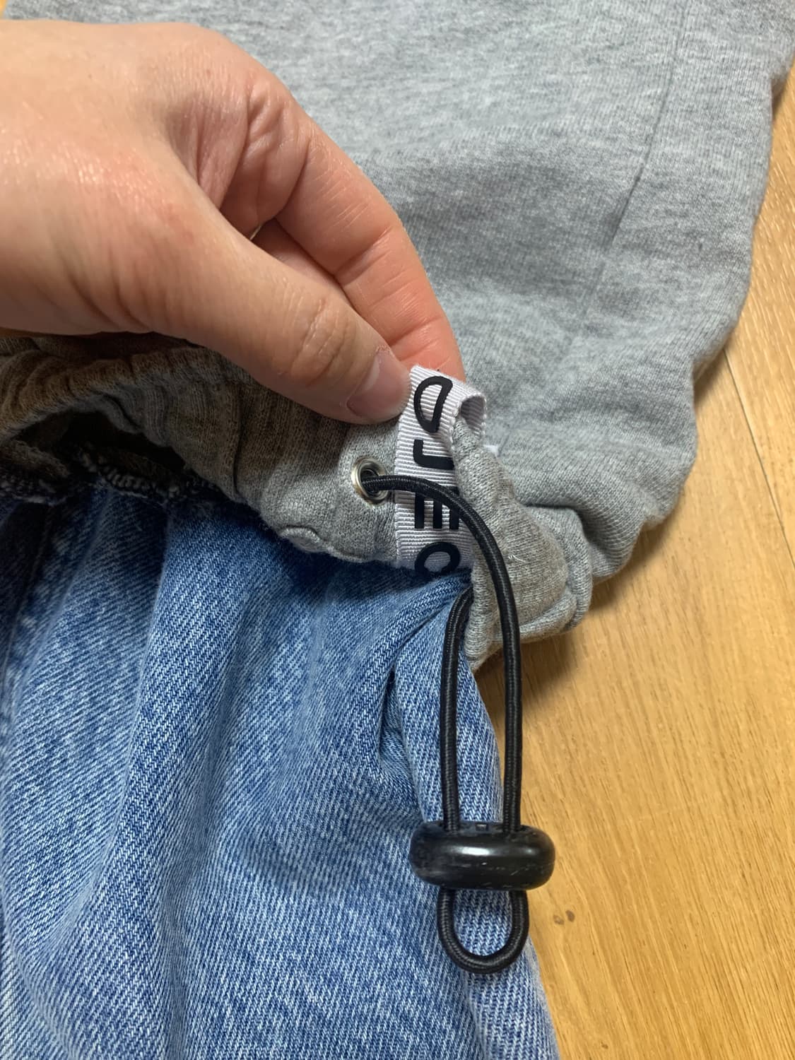 Y/PROJECT 레이어드 데님 오버 조깅 팬츠 그레이 상품이미지8