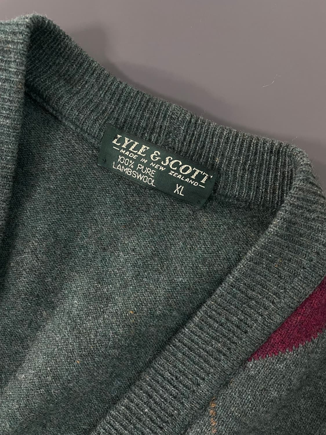 [XL] 라일앤스콧 아가일 퓨어 램스울 가디건 상품이미지8