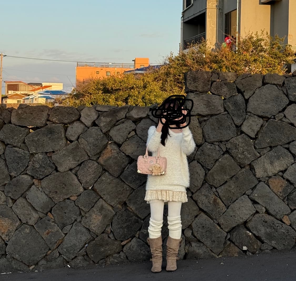 히메갸루/리즈리사깔스커트/앙고라포실니트/달천깔세트 상품이미지4