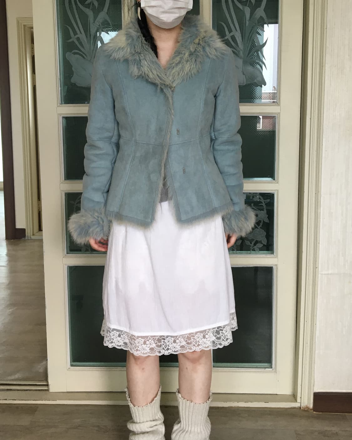 Fake fur blue mustang 상품이미지1