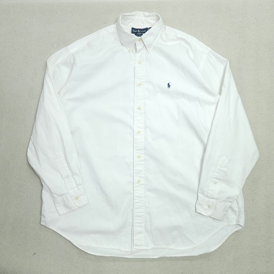90s 폴로 랄프 로렌 옥스포드 화이트  셔츠 XL 블레어핏 상품이미지2