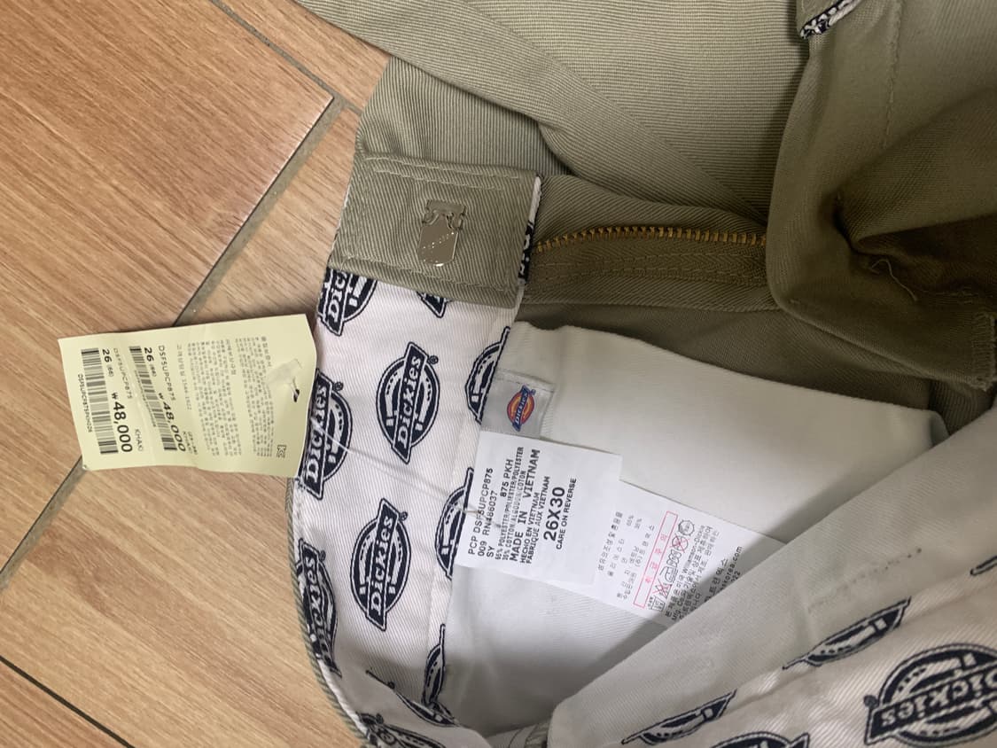 디키즈 875 카키색 바지 26사이즈 새상품 상품이미지3