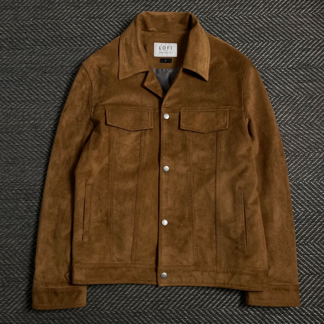 Lofi 미니멀 비건 스웨이드 트러커 자켓y 3972 상품이미지2