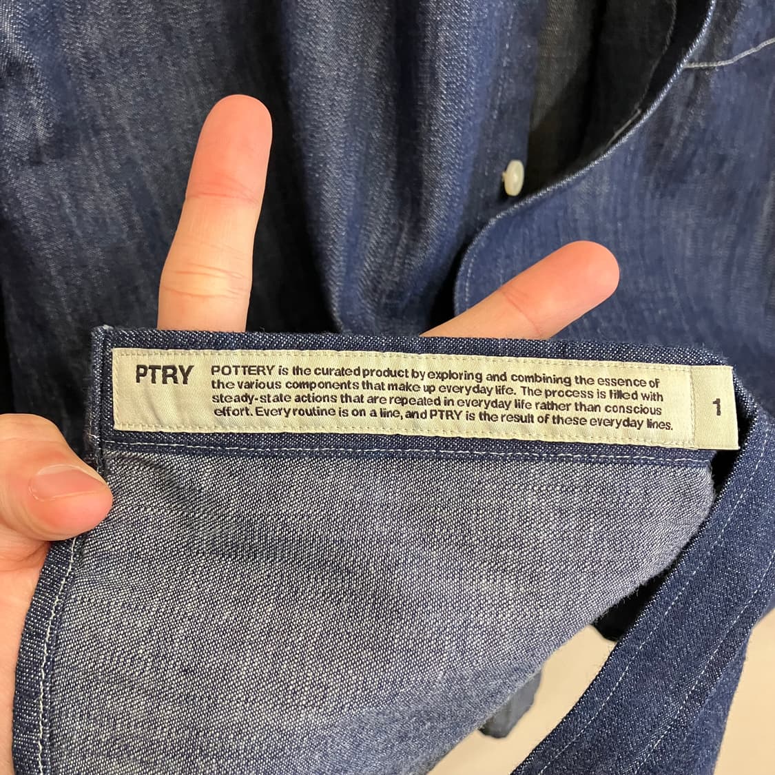 N74 포터리 데님 청셔츠 상품이미지4