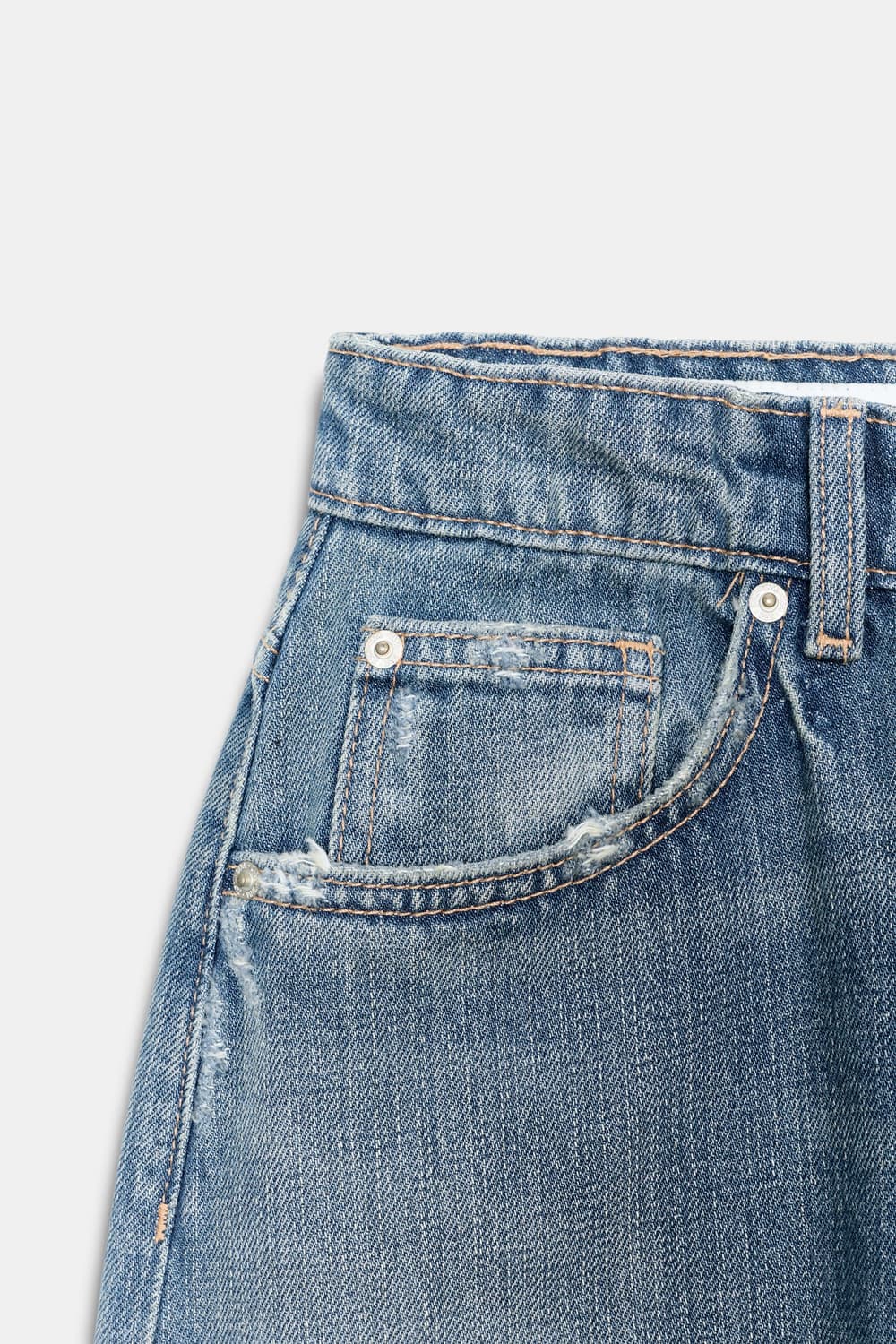 zara 자라 벌룬 미디엄 디스트로이드 데님진 상품이미지10