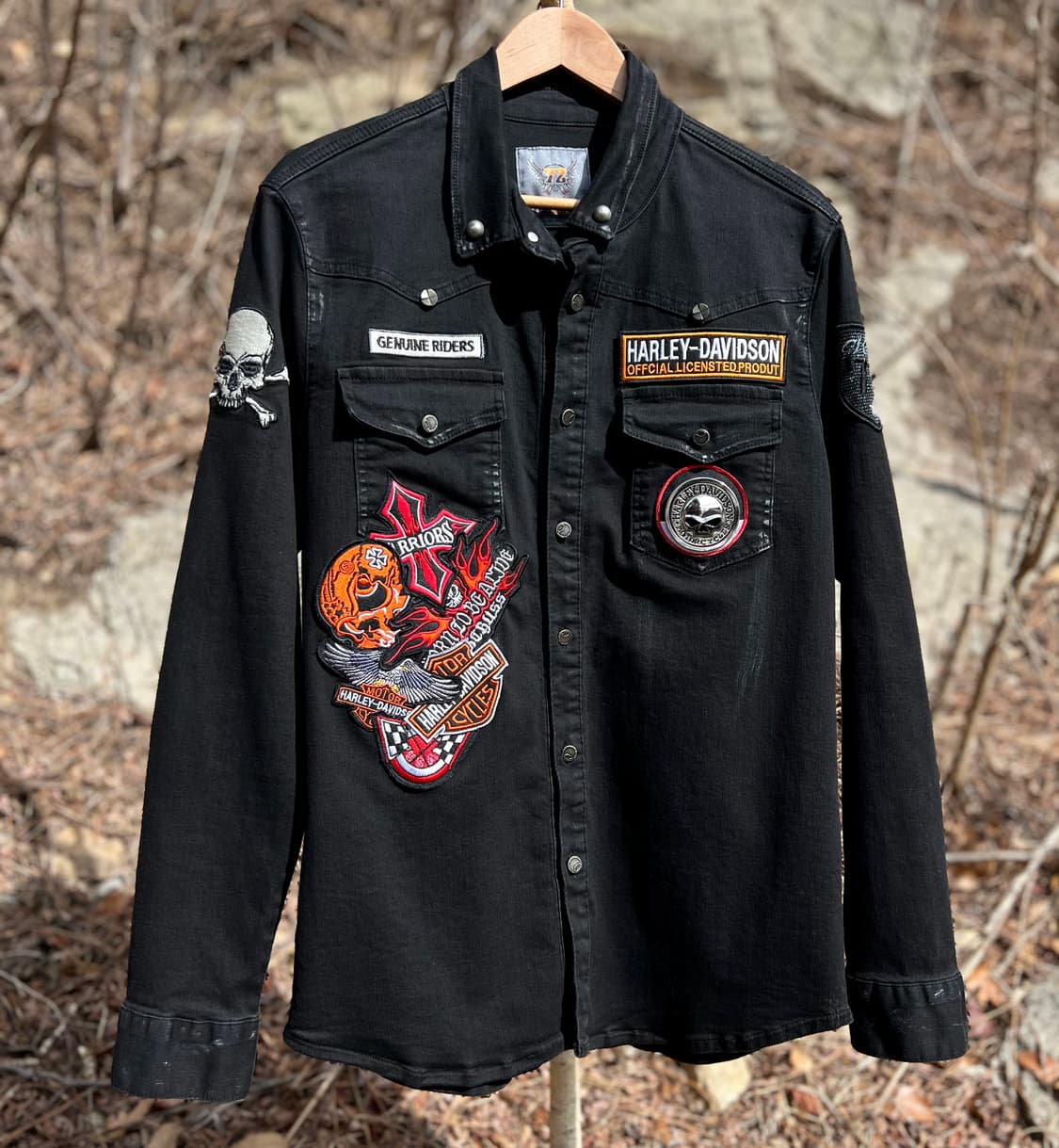 8835 블랙워싱 스컬 할리 NB  상품이미지1