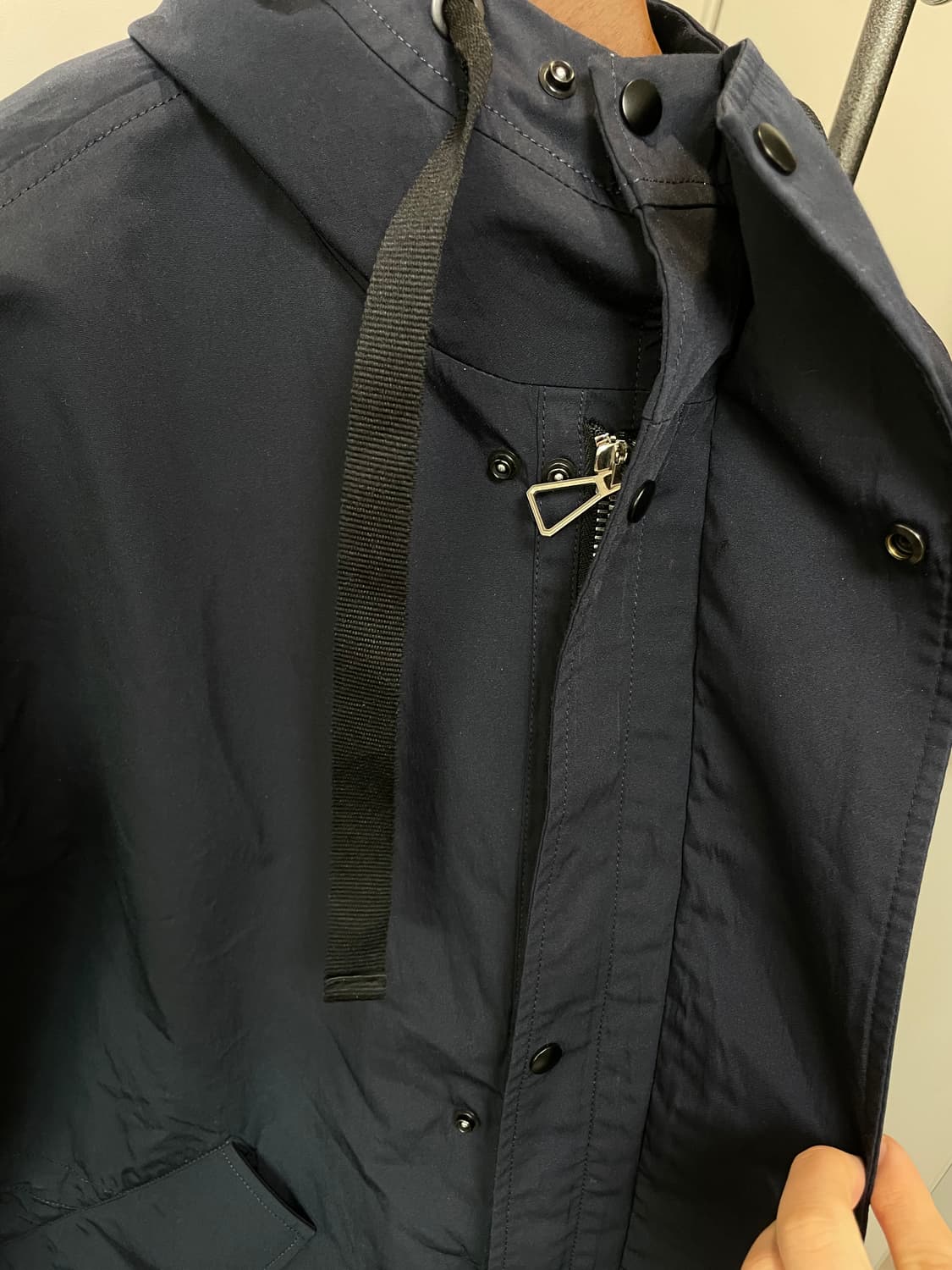 (48) 솔리드 옴므 투웨이 네이비 후드 점퍼 자켓 상품이미지4