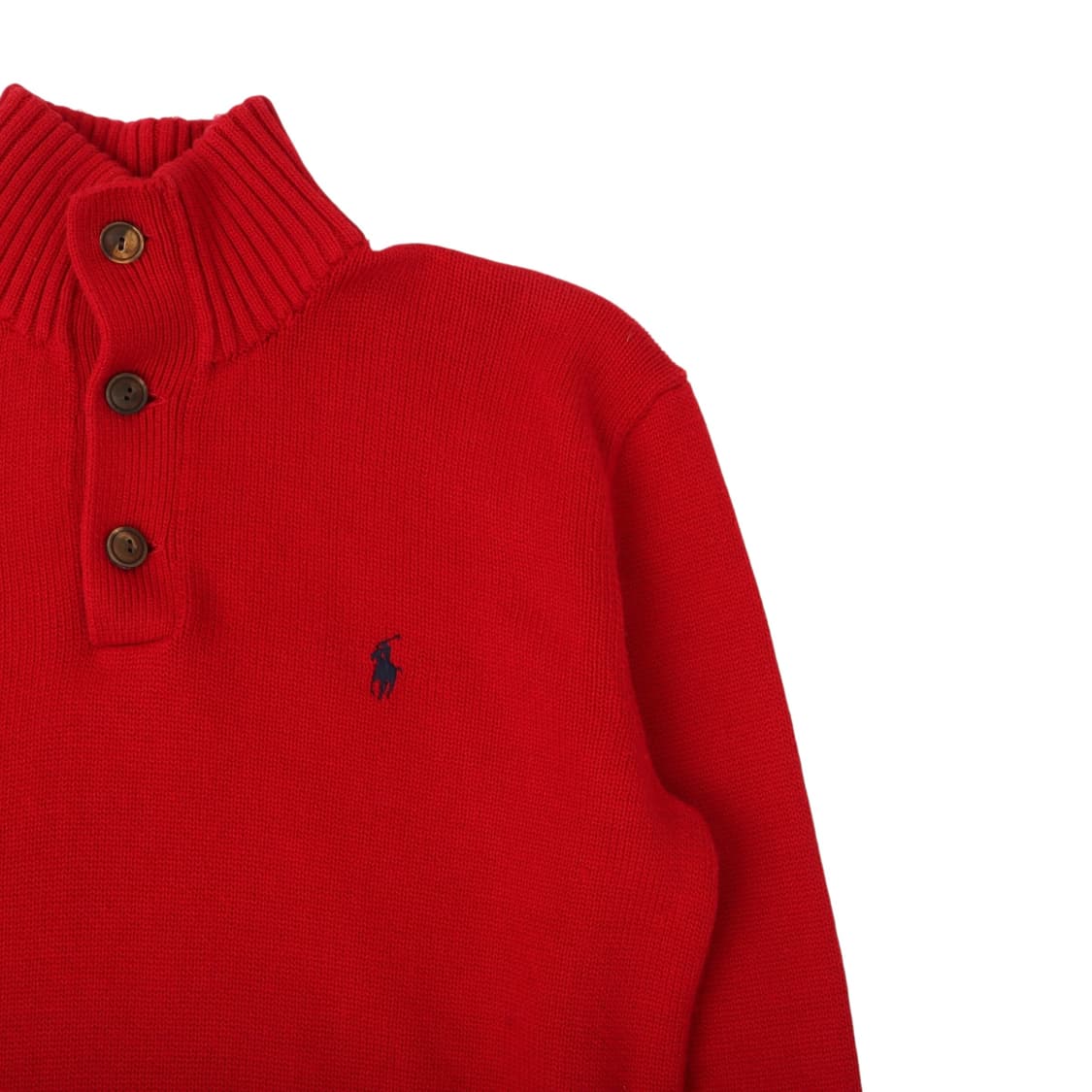 폴로 랄프로렌 레드 버튼업 폴라 니트 상품이미지3