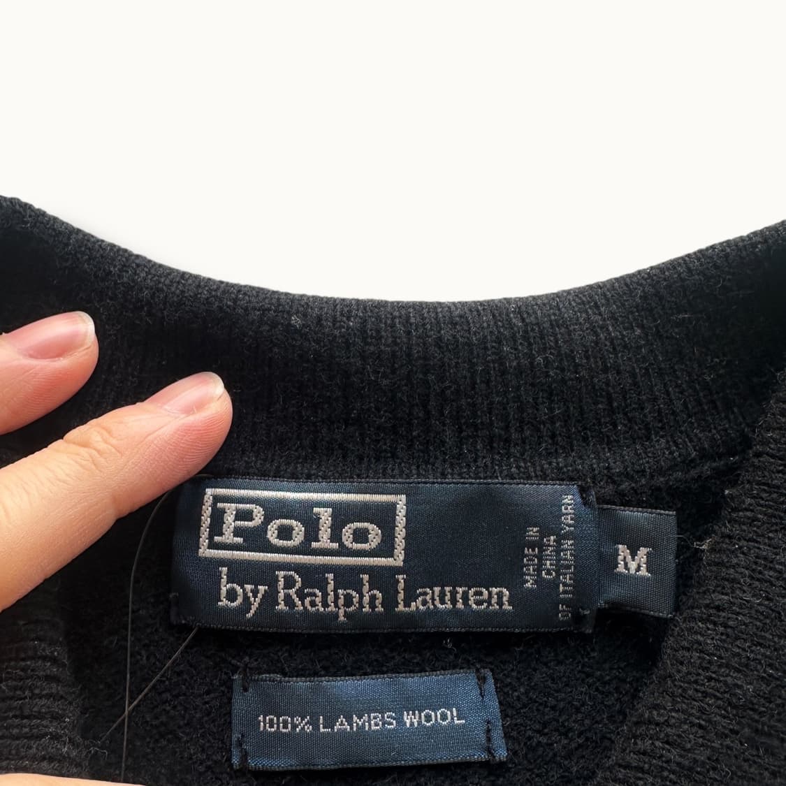 폴로랄프로렌 블랙 램쓰울 카라 니트 상품이미지3