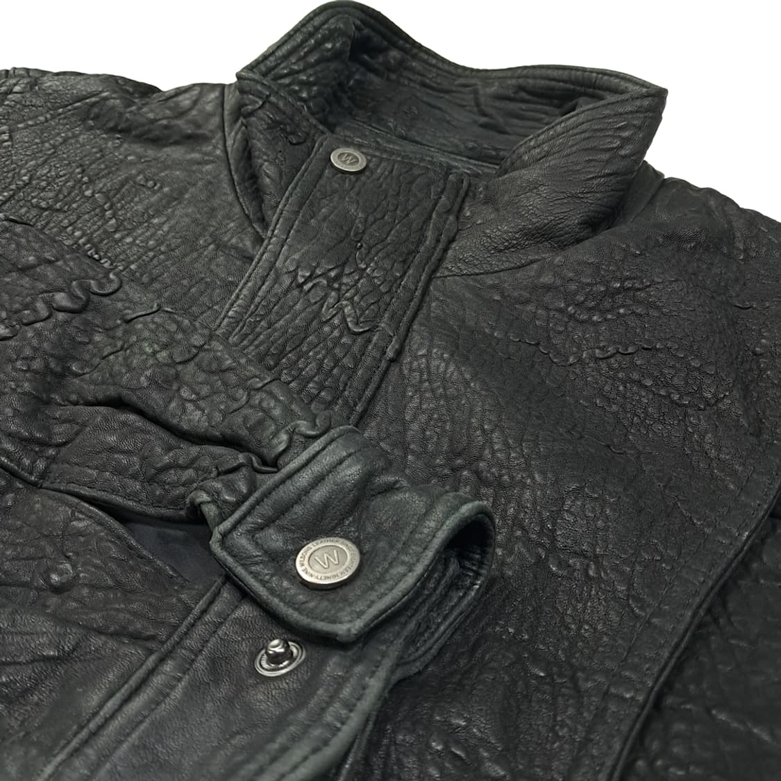 CL642 L 윌슨레더 90s 페블 그레인 소가죽 블랙 자켓 아우터 상품이미지7