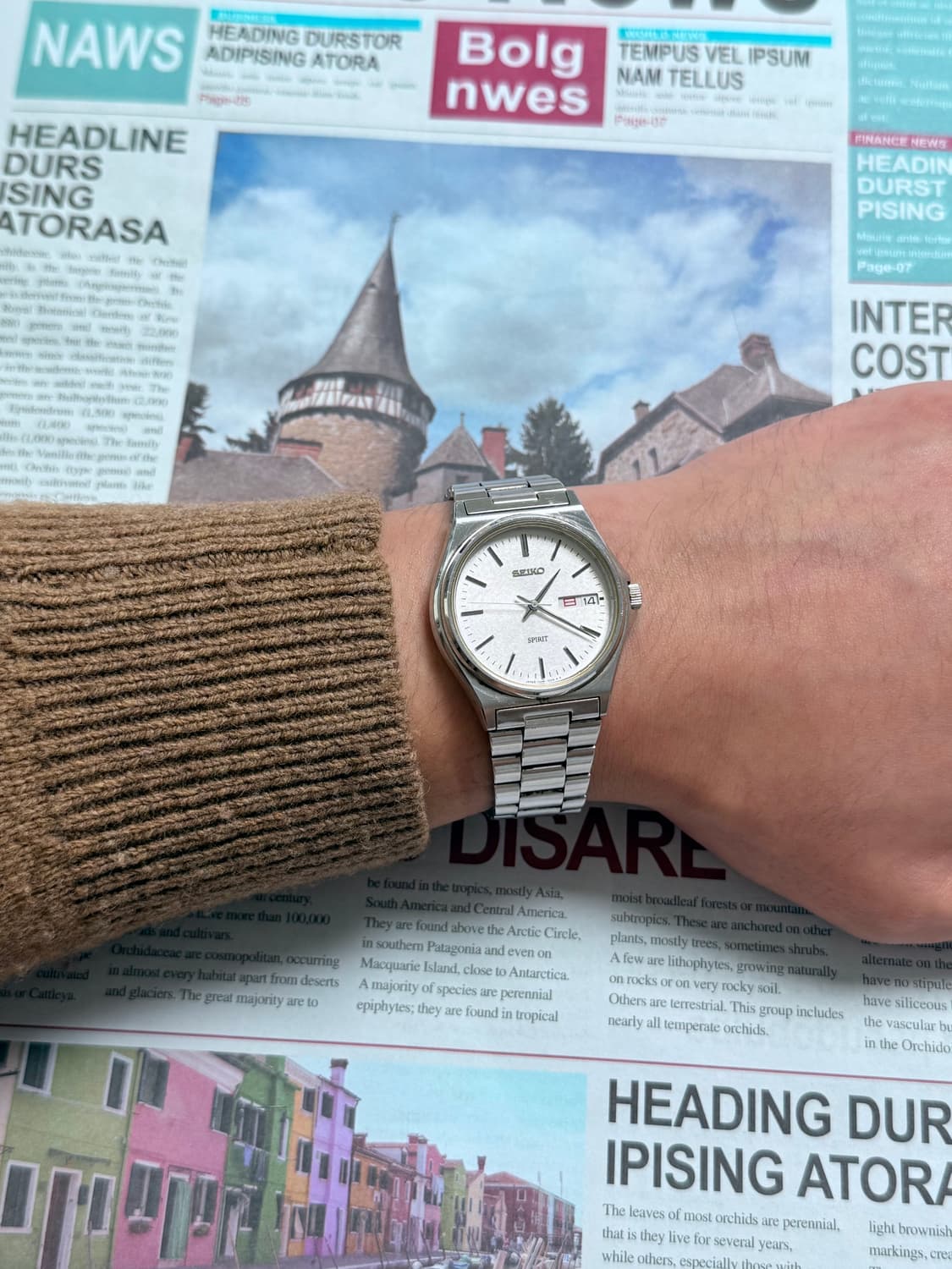 Seiko 세이코 쿼츠 SPRIT 스노우 플레이크 Day-Date 199 상품이미지8