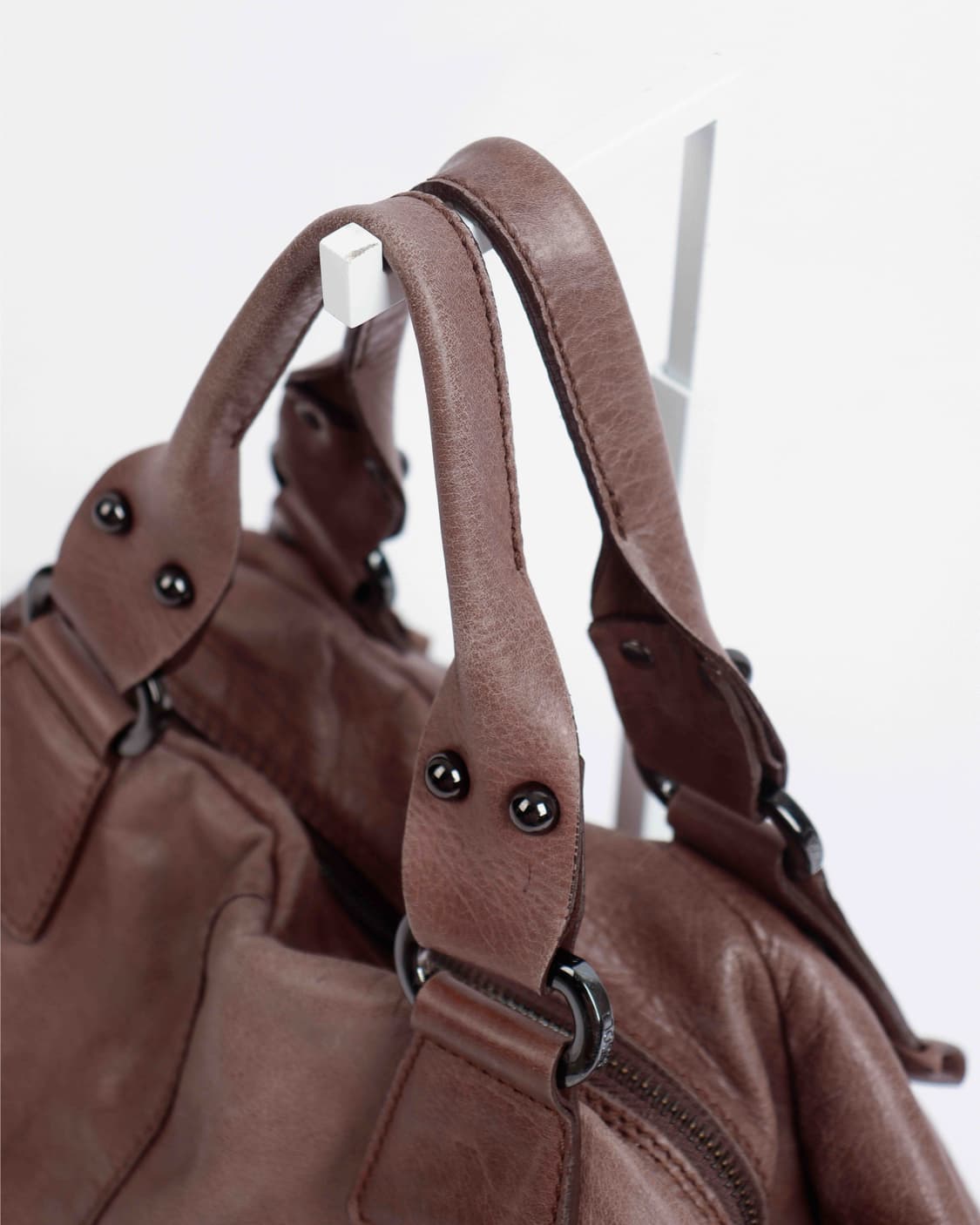 [NICOLI] 다크브라운 스퀘어 토트백 상품이미지6