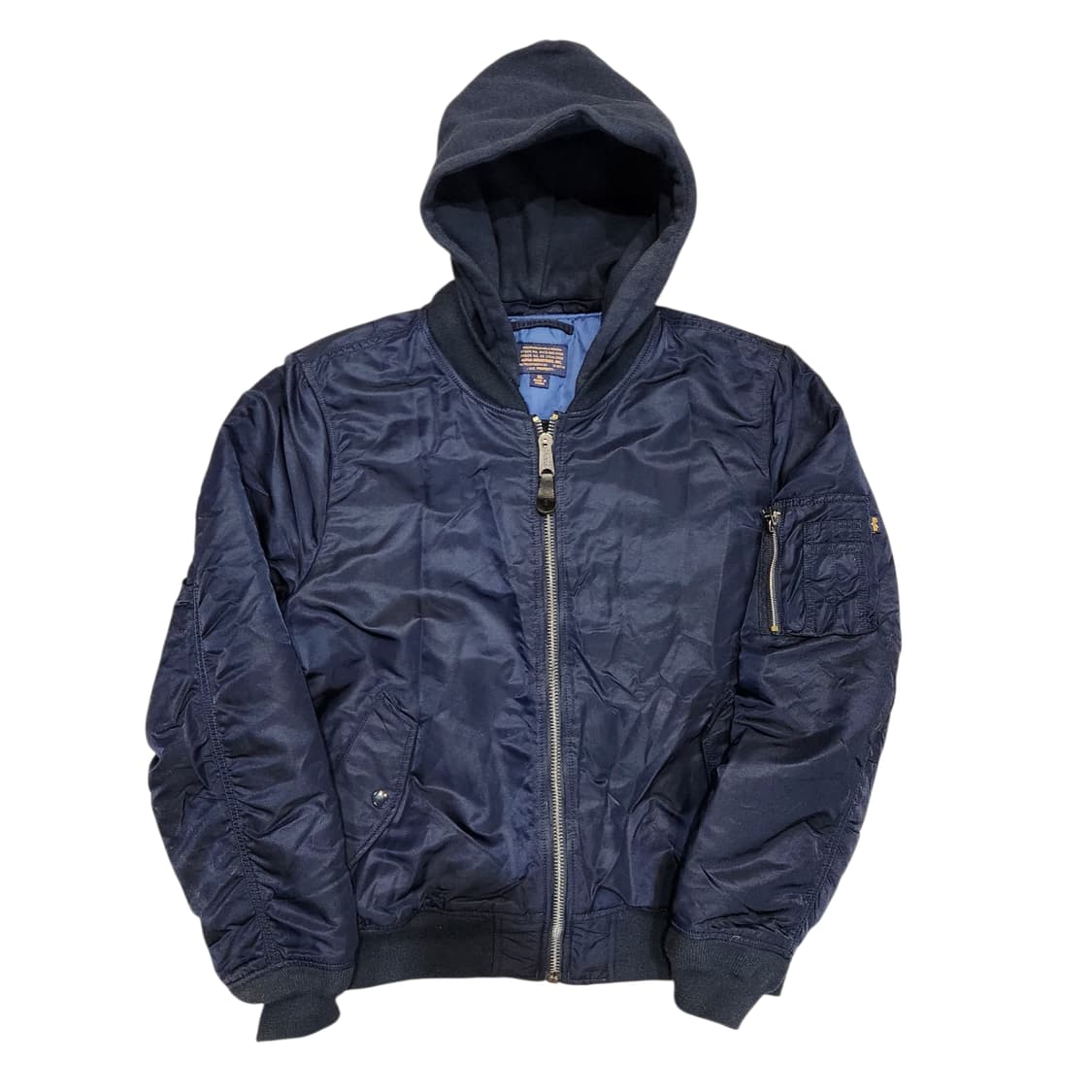 알파인더스트리 MA1 후드 항공점퍼 네이비 상품이미지1