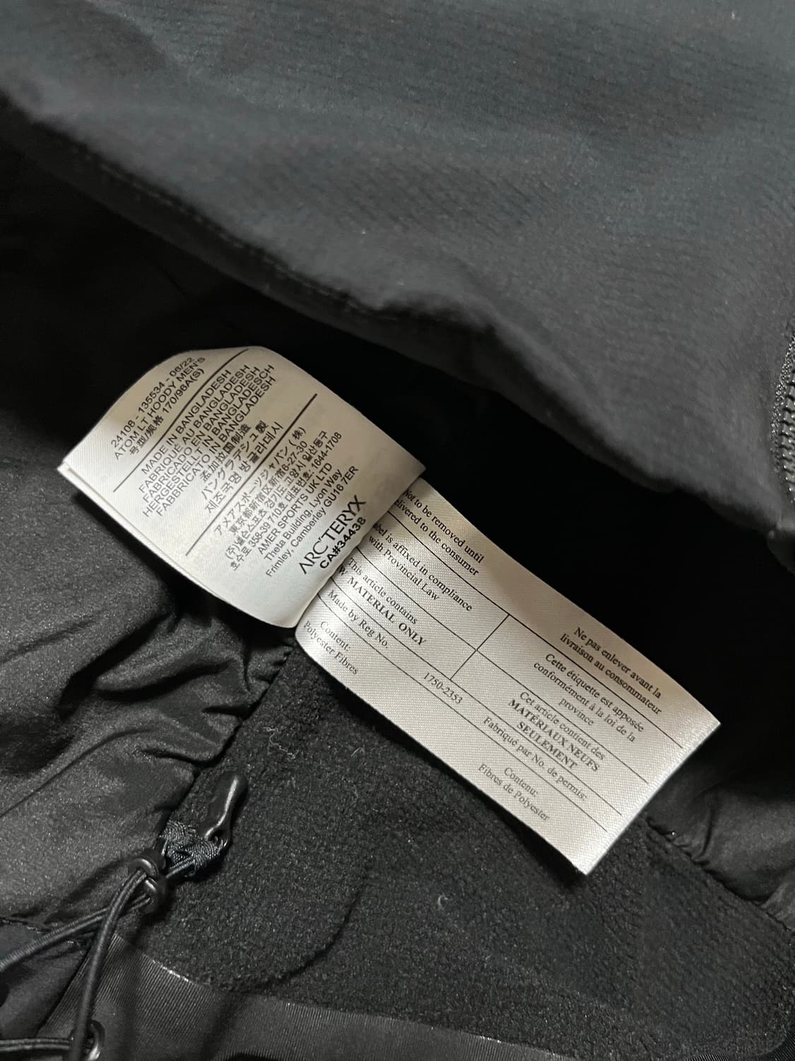 아크테릭스 아톰 LT 후디 블랙 상품이미지4