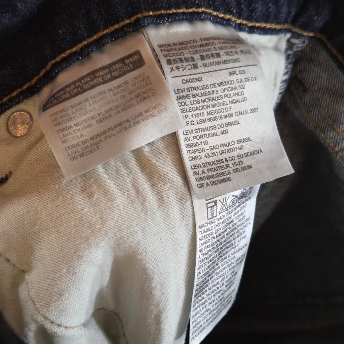 리바이스 505 진청 데님 팬츠 상품이미지8