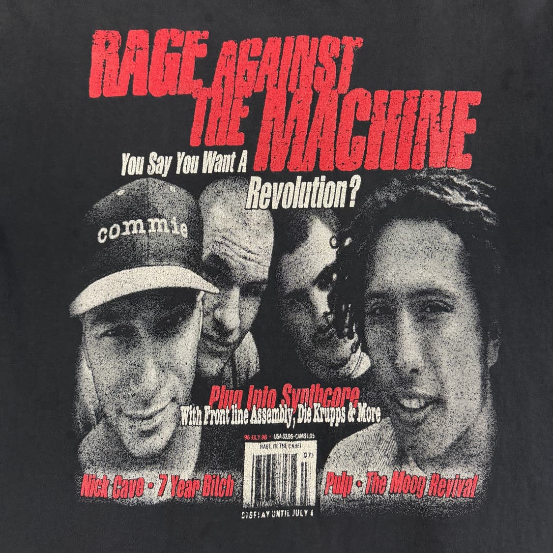 빈티지 90s 레이지어게인스트더머신 RATM 매거진 커버 티셔츠 상품이미지3