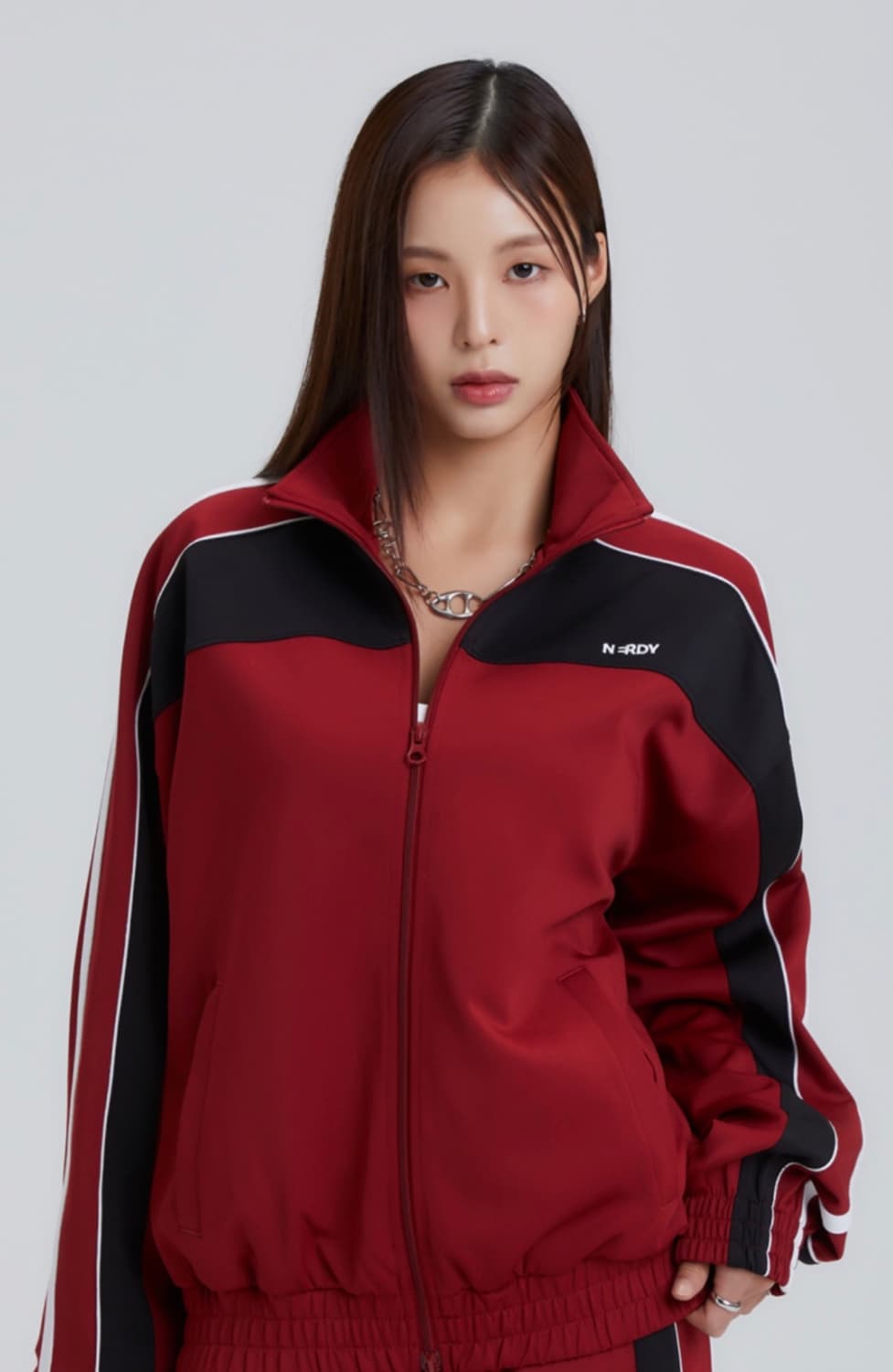 [널디] 트리플 라인 트랙탑 (Red/M사이즈) 상품이미지4