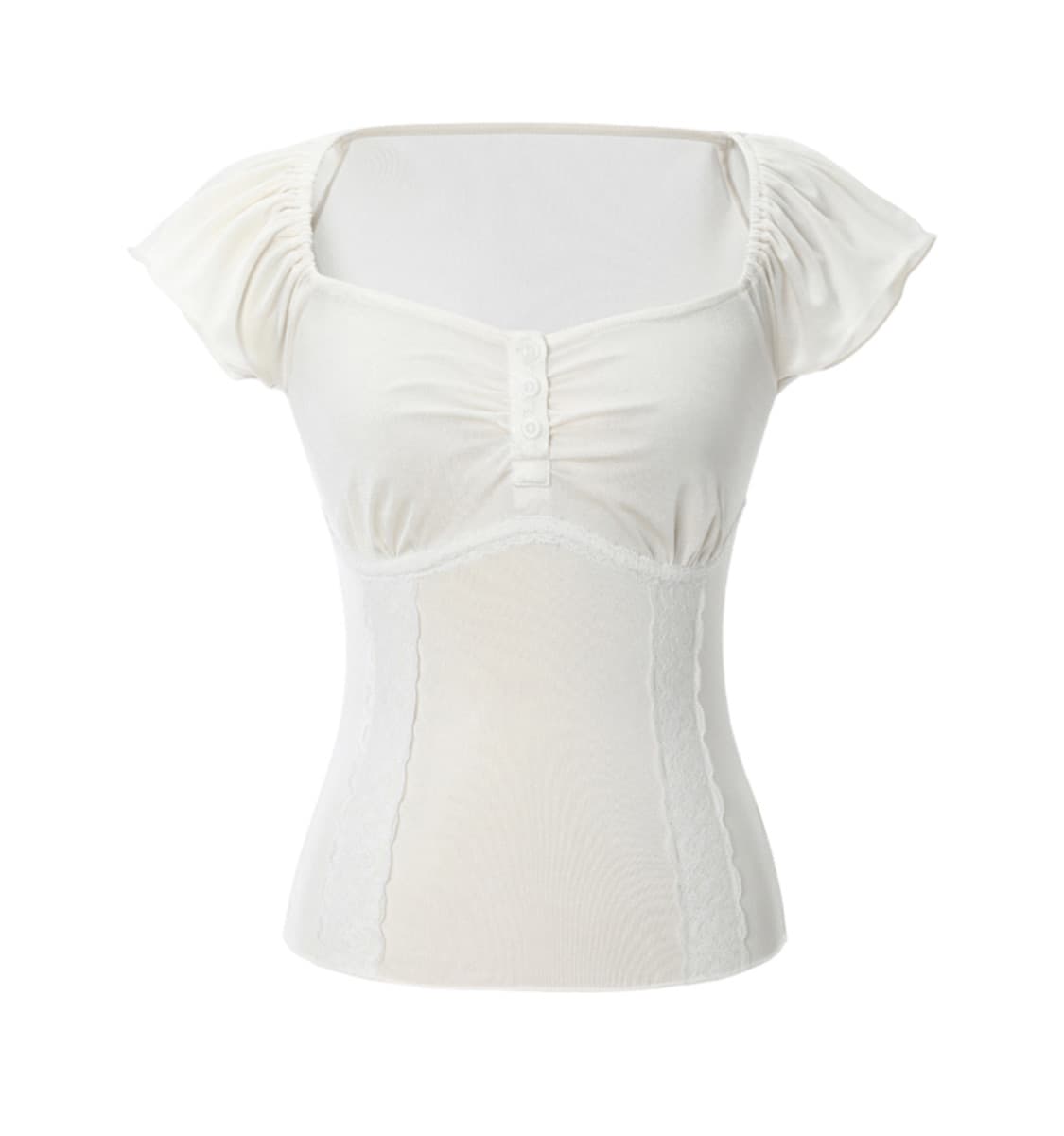 쓰리타임즈 줄리아 탑 화이트 상품이미지1