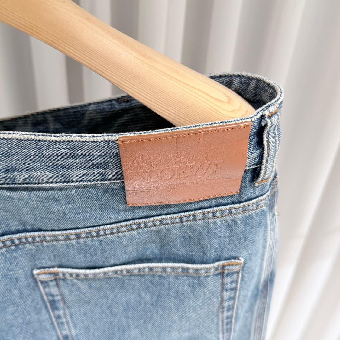 (A+/ 50) / 로에베 데님 아나그램 배기 데님 진 블루 상품이미지5