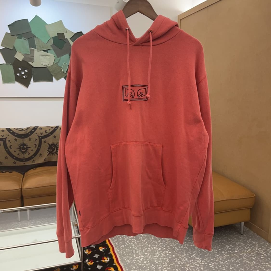 오베이 캐주얼 오버핏 약기모 후드티 L C07321 상품이미지3