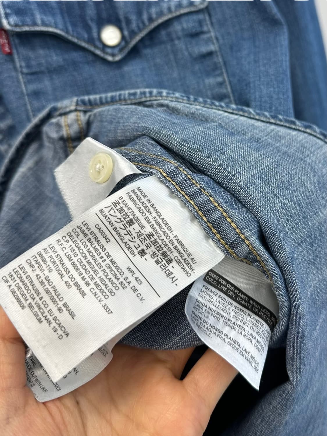 리바이스 샴브레이 셔츠 (L) 상품이미지7