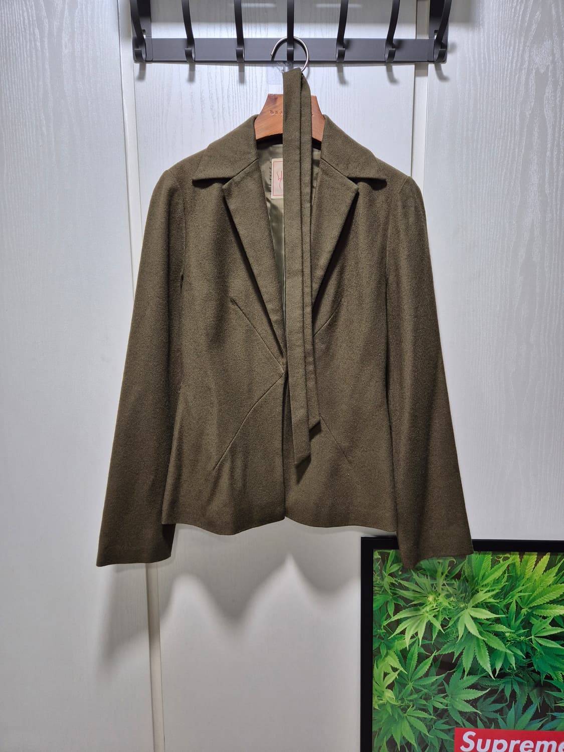 (세일)JPN 카키색 숏 자켓 벨트 스타일 상품이미지1