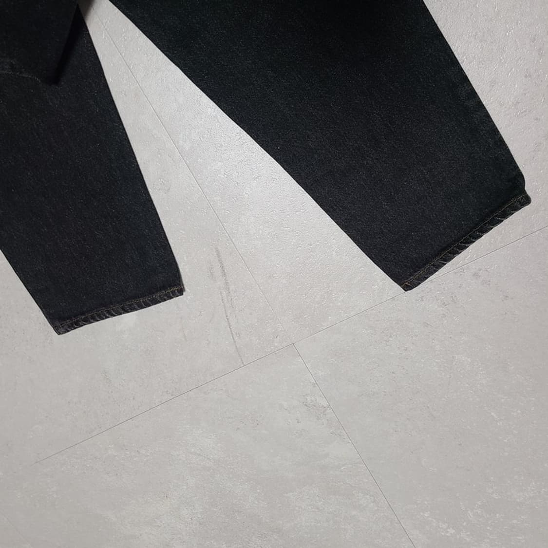 랭글러 하이웨스트 테이퍼드핏 블랙 데님팬츠 청바지 N376  상품이미지7