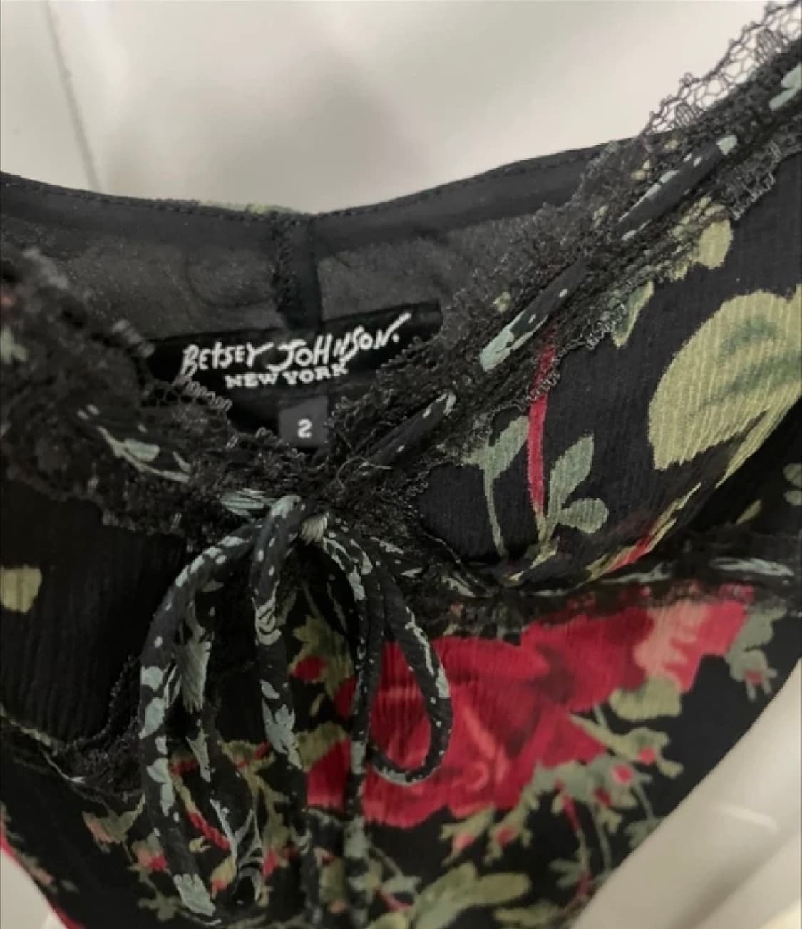 Betsey Johnson 플라워 쉬폰 원피스 (사이즈 2) 상품이미지3