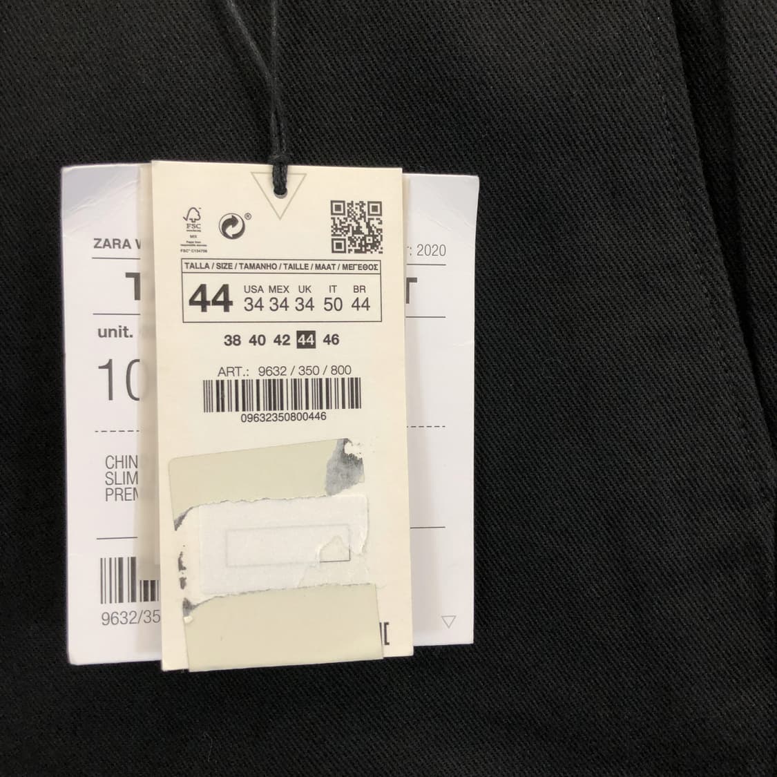 자라 (새상품) 테일러드 치노팬츠 34-35 인치 상품이미지2