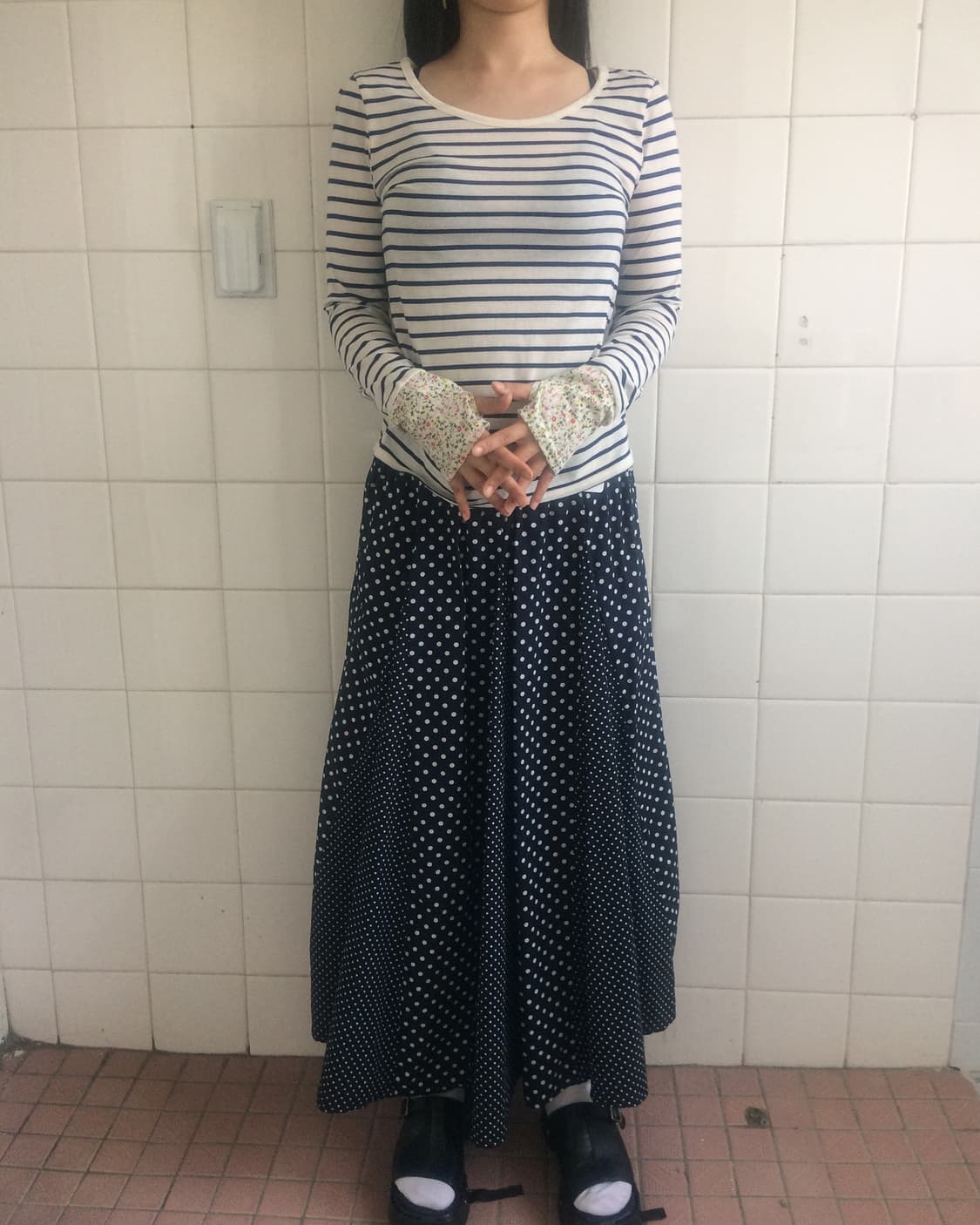 Stripe pattern sleeve 상품이미지5