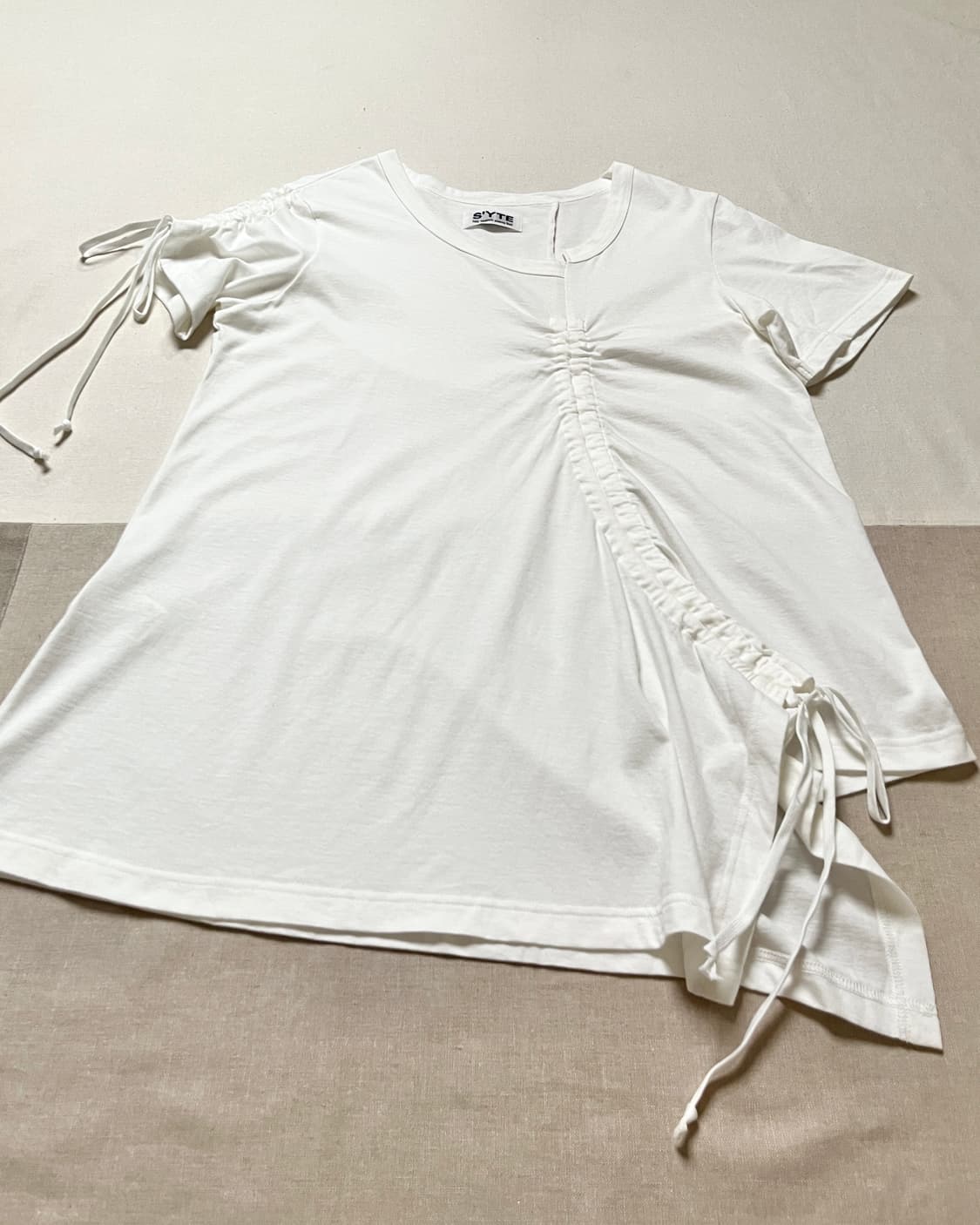 요지야마모토 syte 스트링 셔링 티셔츠 Yohji yamamoto 상품이미지3