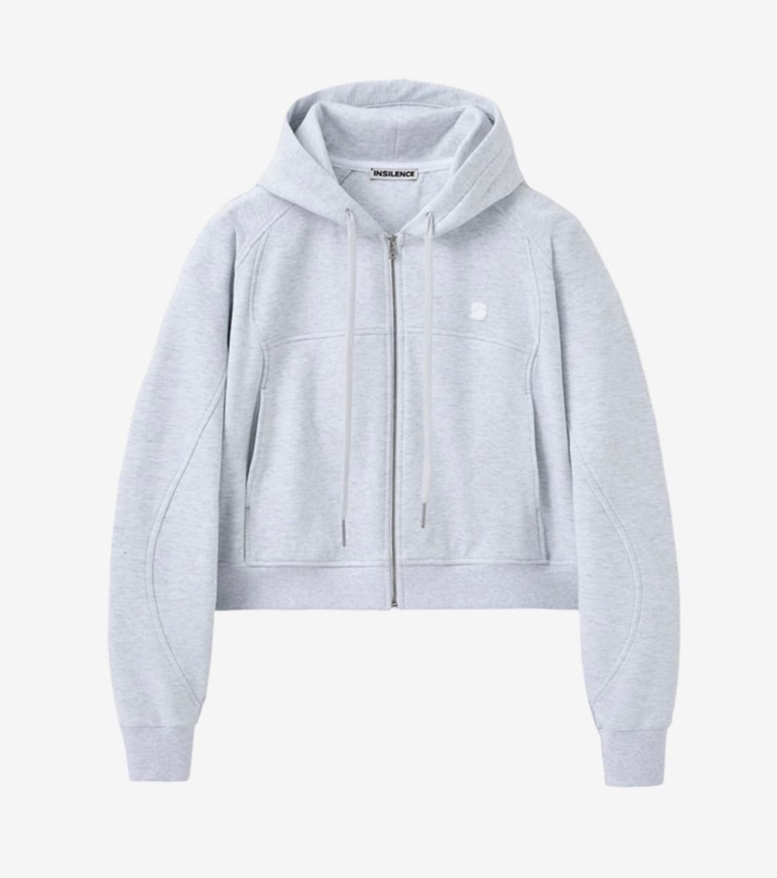 [정가 14만] 인사일런스 우먼 와플 믹스드 후디 MELANGE GREY 상품이미지1