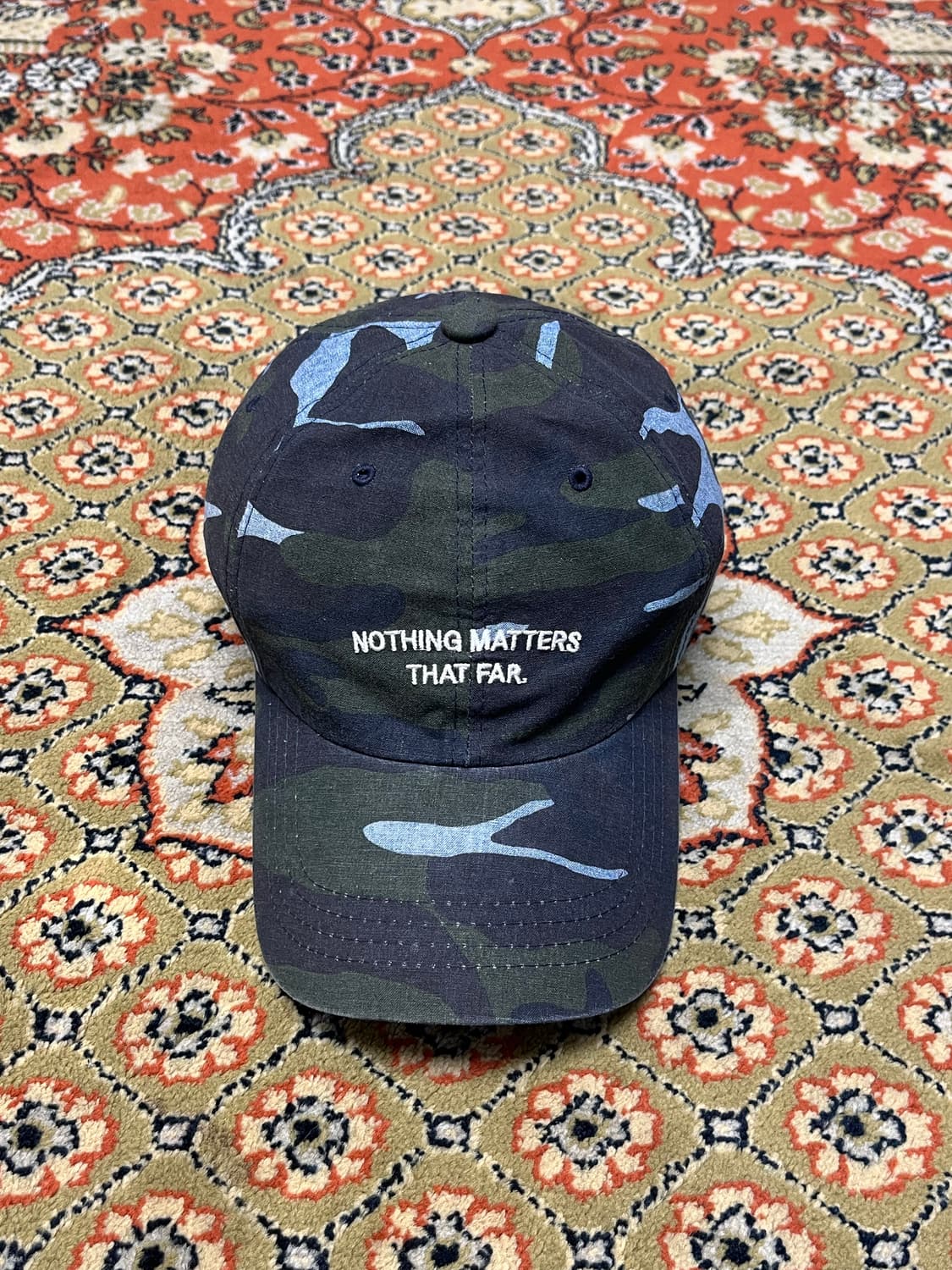 [FREE] 빈티지 카모플라쥬 자수 볼캡 상품이미지1