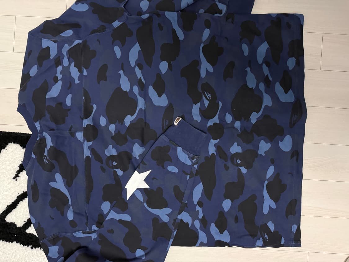 베이프 블루 카모 롱슬리브 XL 상품이미지1