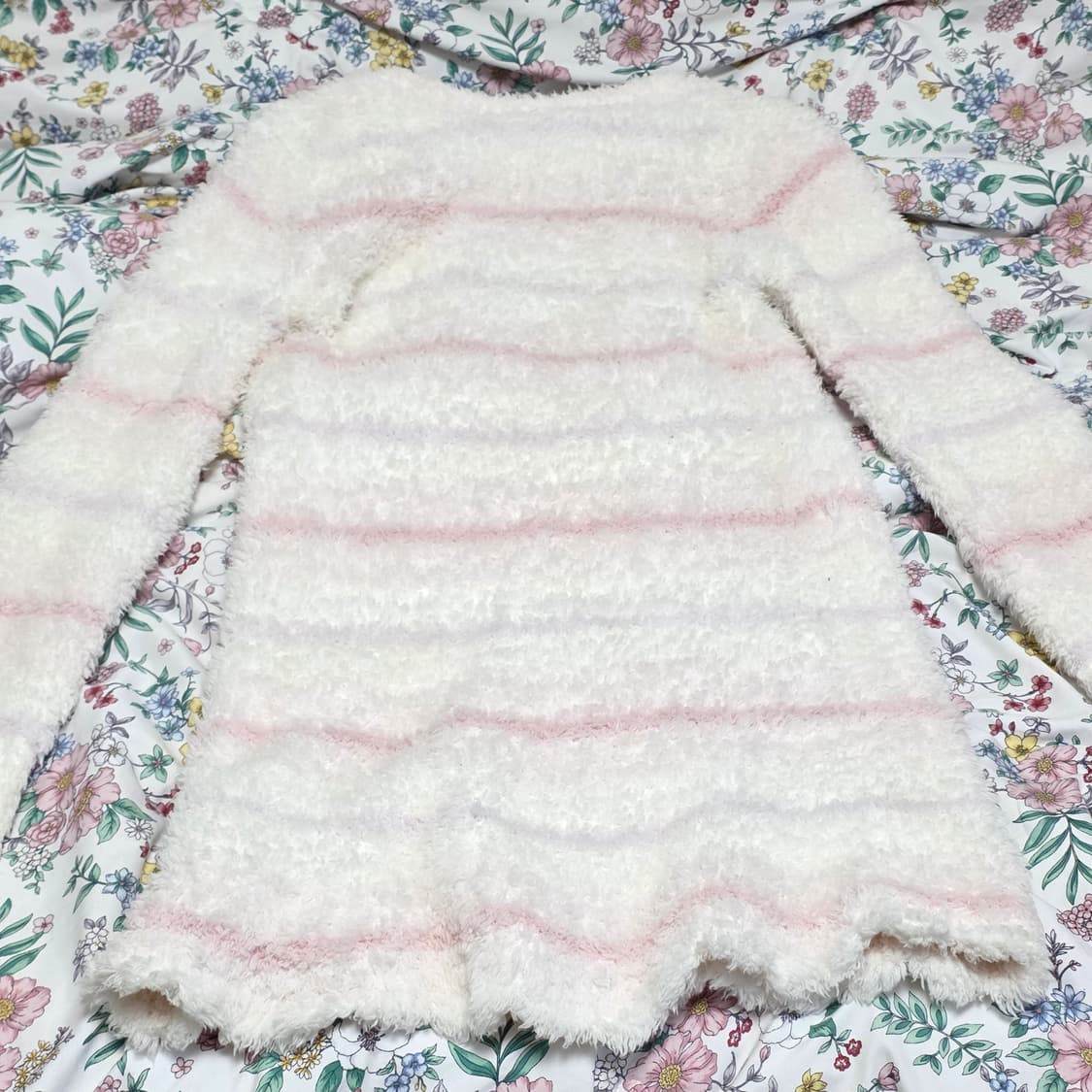 젤라또피케 일본빈티지)핑크딸기솜사탕st 모리걸 로맨틱 수면퍼원피스 상품이미지3