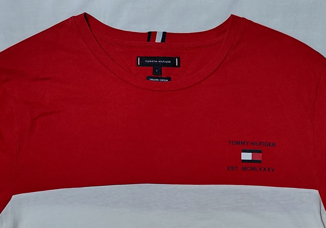 타미힐피거 빅 로고 배색 반팔 티셔츠 (L사이즈/상태 우수) 상품이미지2