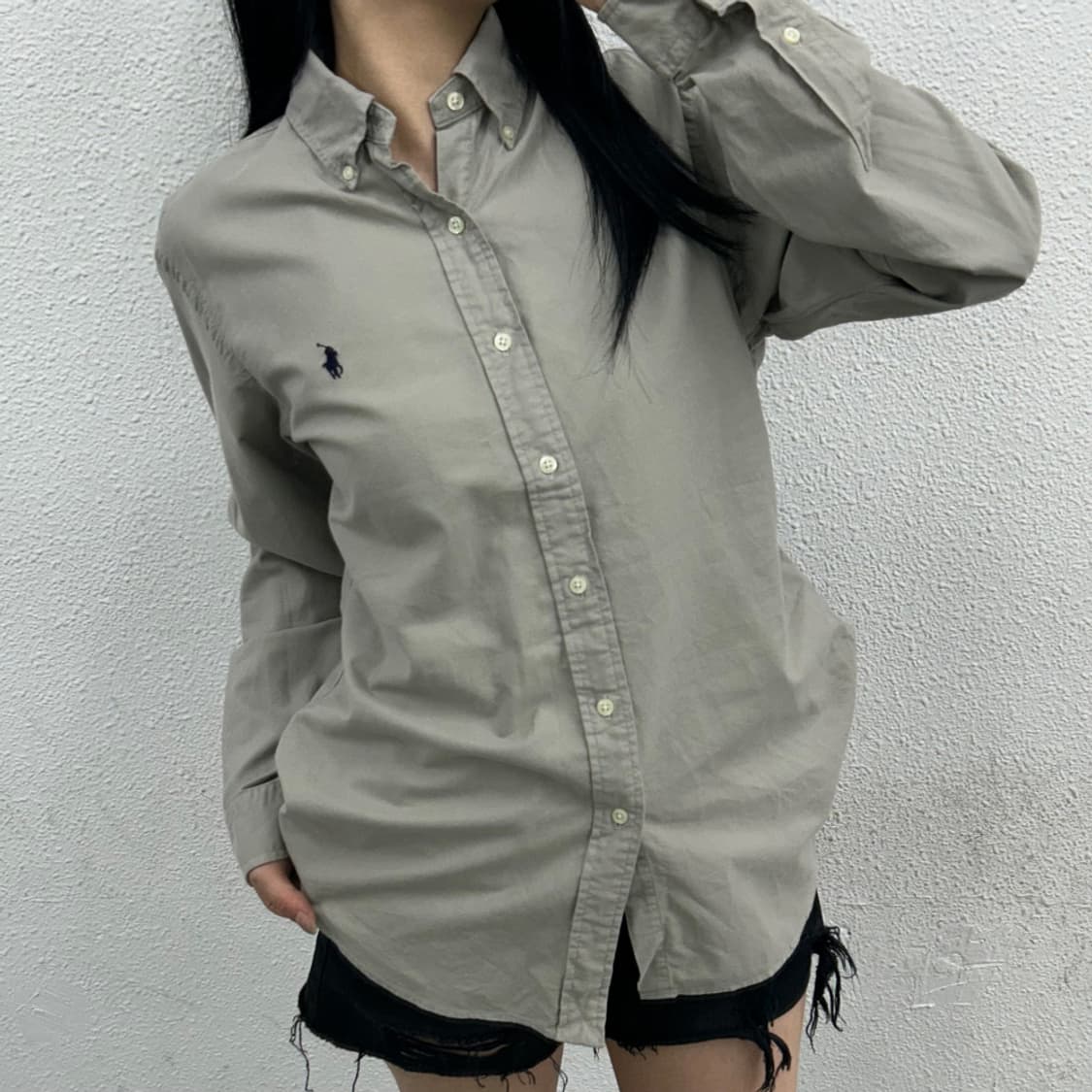 폴로 랄프로렌 네이비포니 딥베이지 셔츠 S 상품이미지1