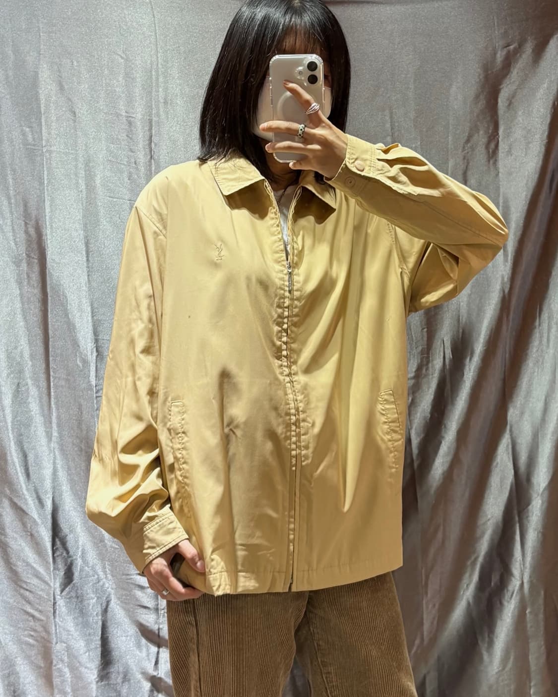 L YSL 입생로랑 심볼로고 옐로우 나일론 자켓 상품이미지1