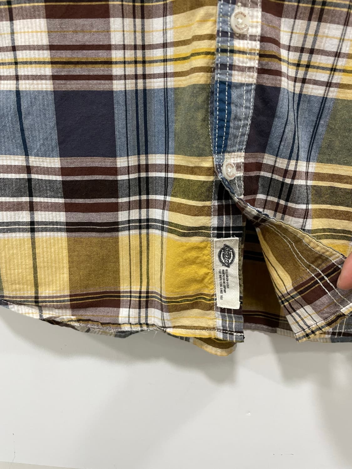 Dickies 디키즈 자수로고 체크 반팔셔츠 상품이미지10