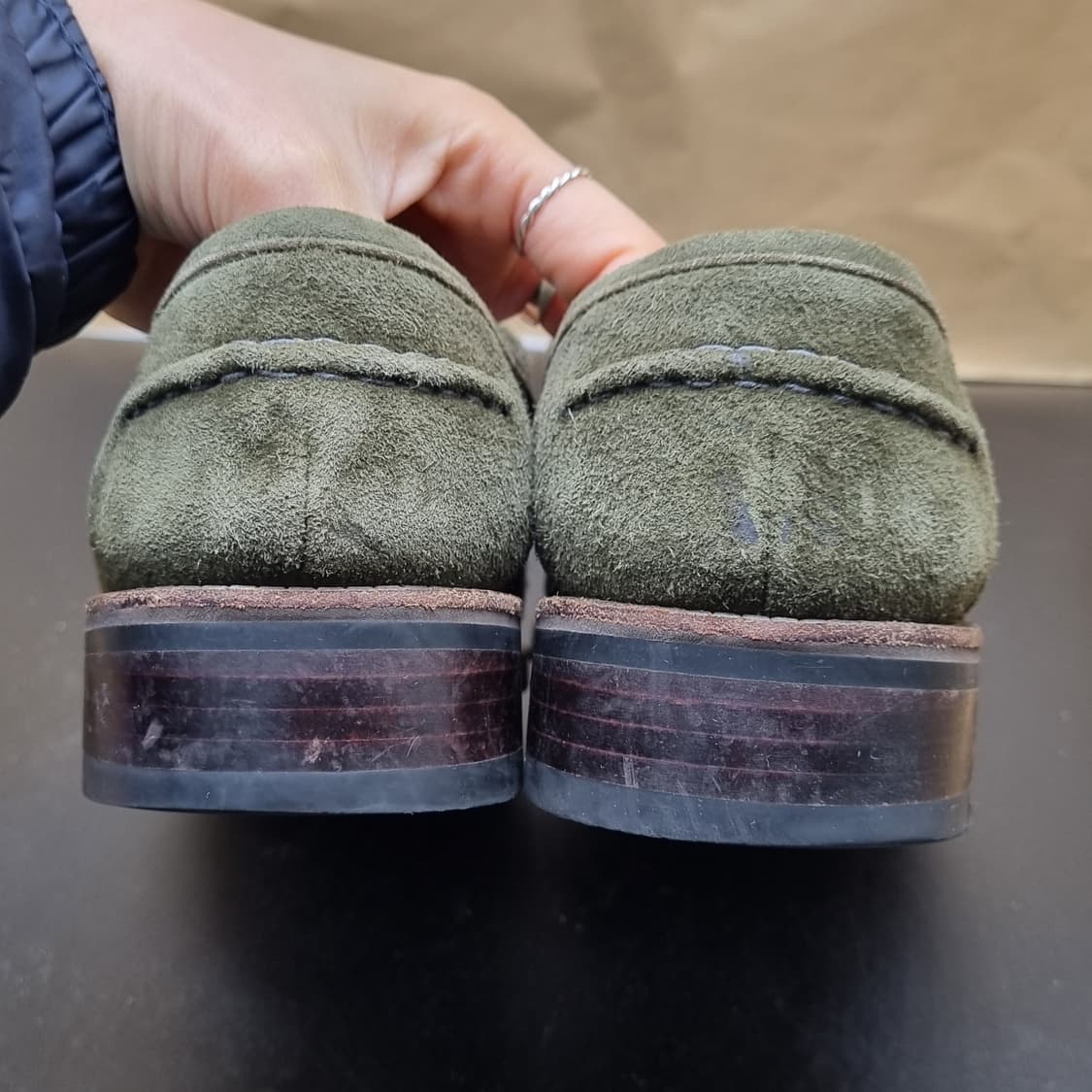 핸드메이드 남성로퍼 실사이즈255 상품이미지4