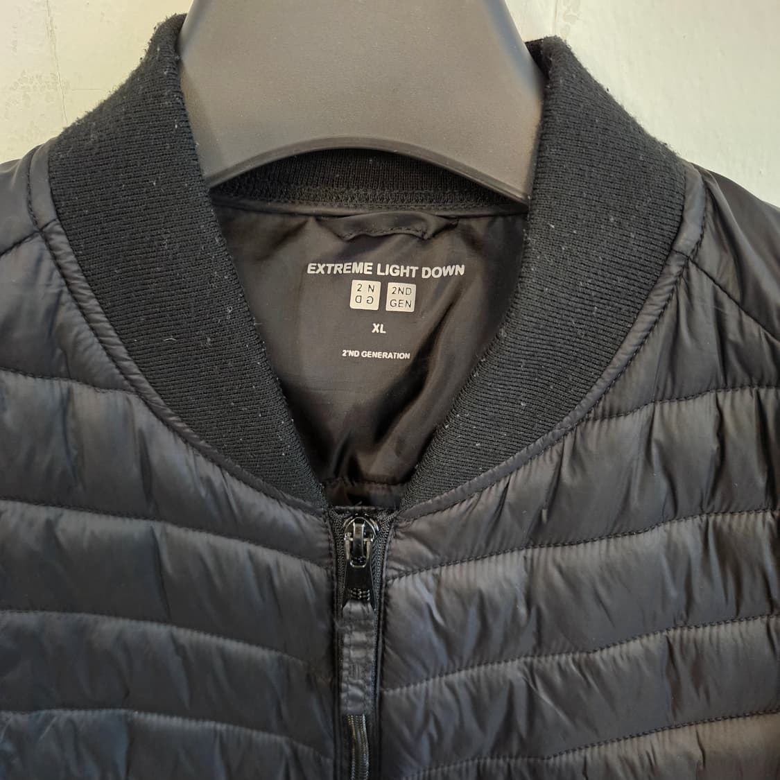 블루종 경량패딩 점퍼 105 블랙 실측 100 상품이미지3