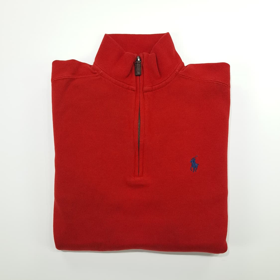 CN808 S 폴로 랄프로렌 레드 하프집업 긴팔 니트 스웨터 상품이미지9