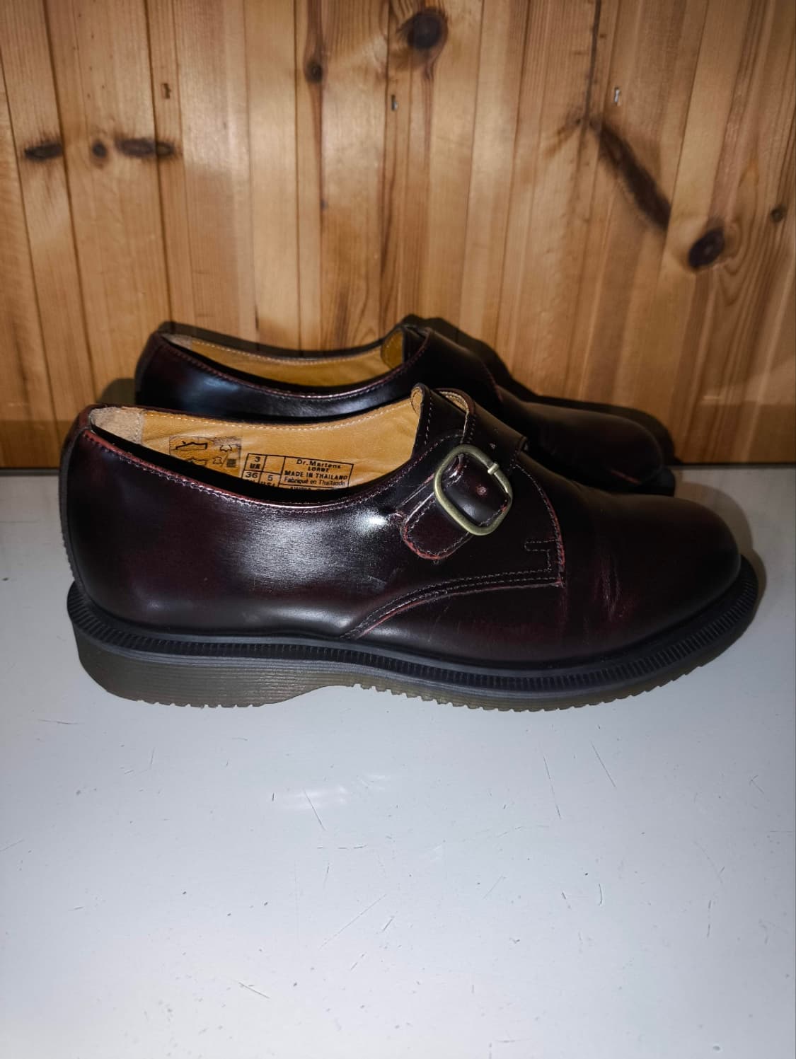 uk3 225mm 닥터마틴 론 몽크 스트랩 버건디  상품이미지2