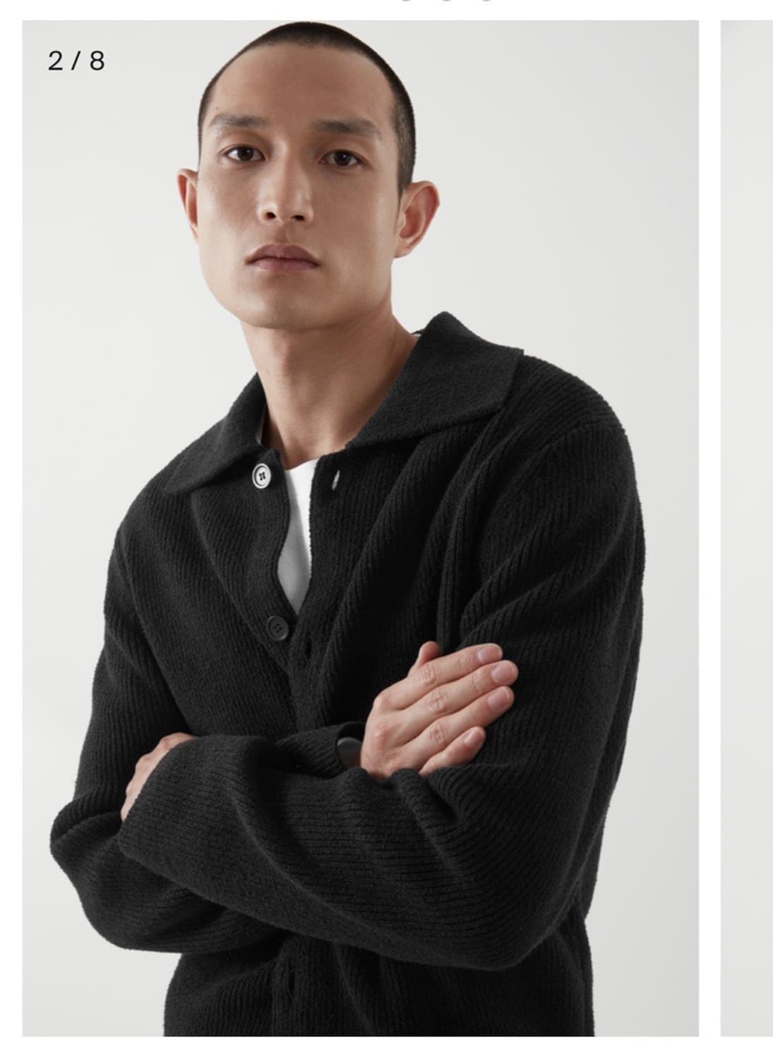 코스cos 부클레 니트 가디건 남성 m 상품이미지1
