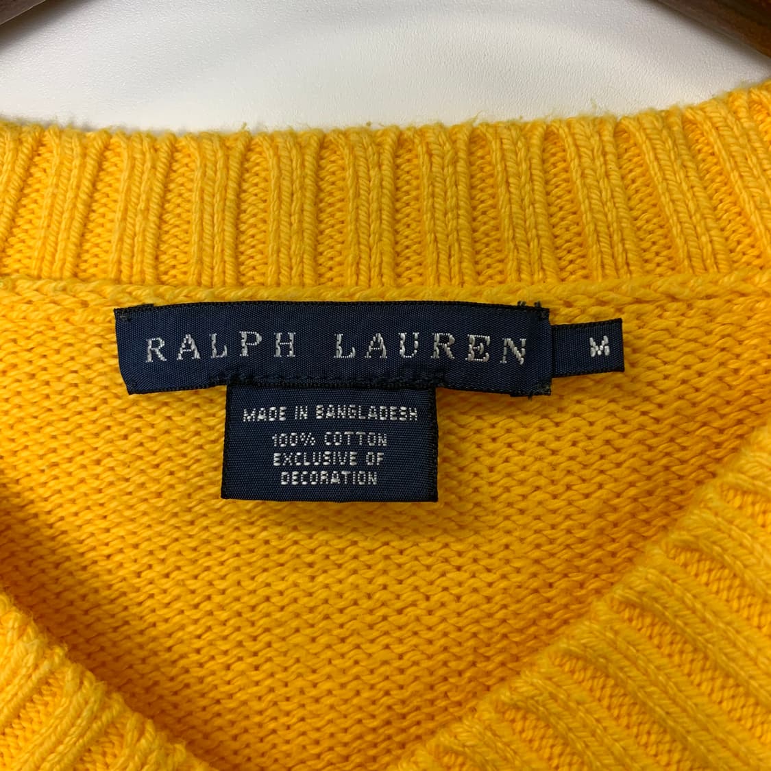 폴로 랄프로렌 옐로우 브이넥 니트 상품이미지4