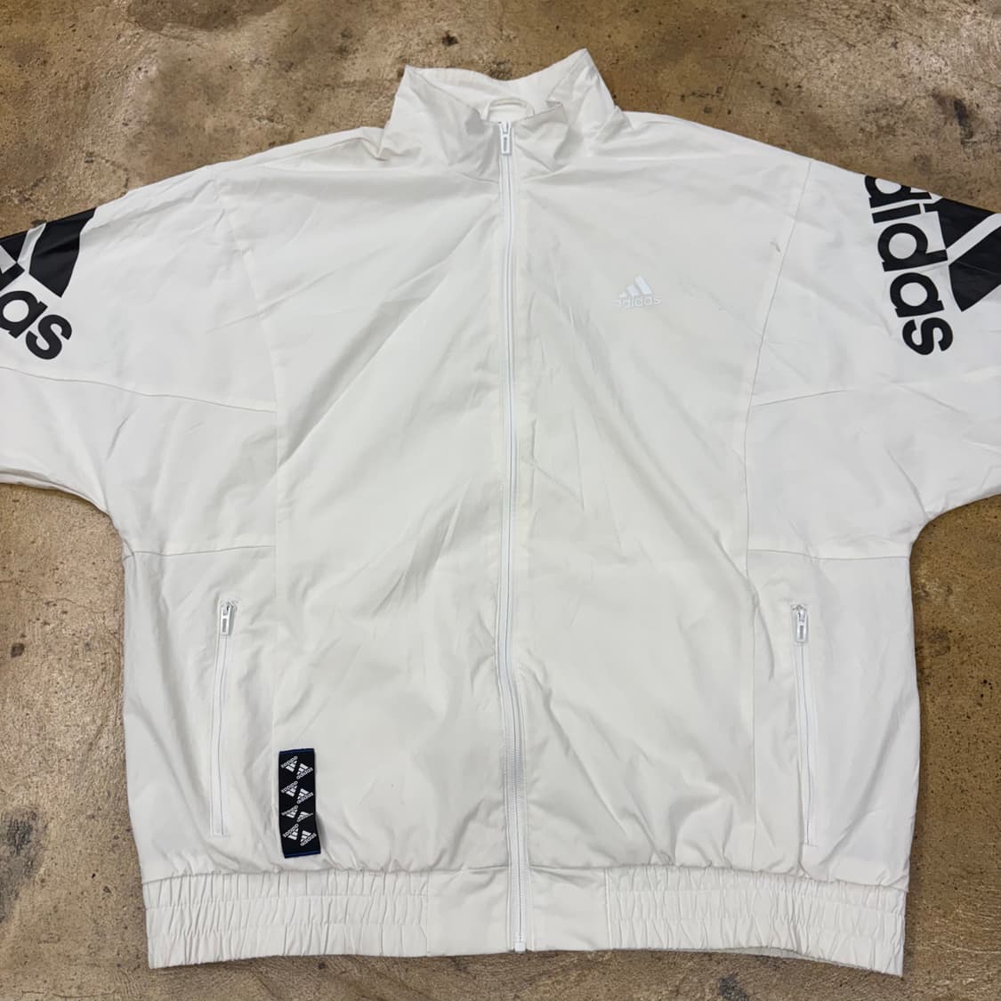 [정품/2xl,110] 아디다스 화이트 바람막이 자켓 b17 상품이미지3