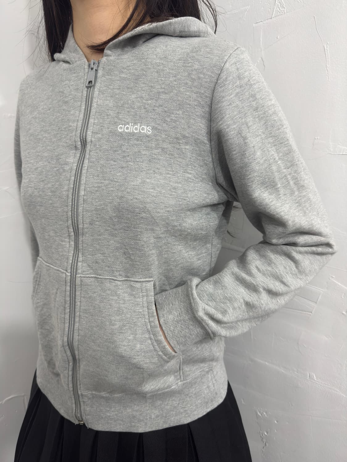adidas logo hood zipup 상품이미지4