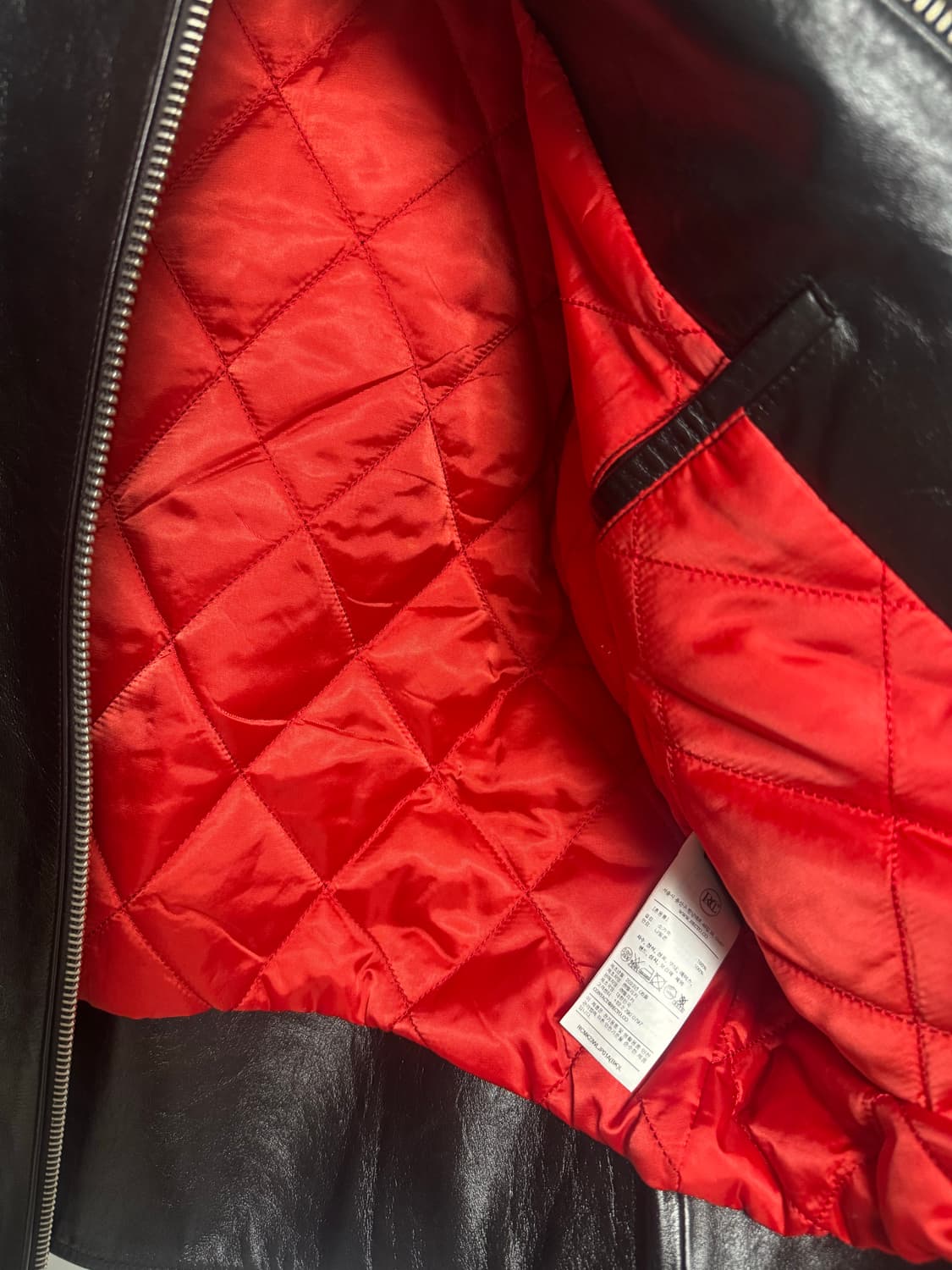 [L]렉토 레드라이너 레이서 레더 자켓 상품이미지5