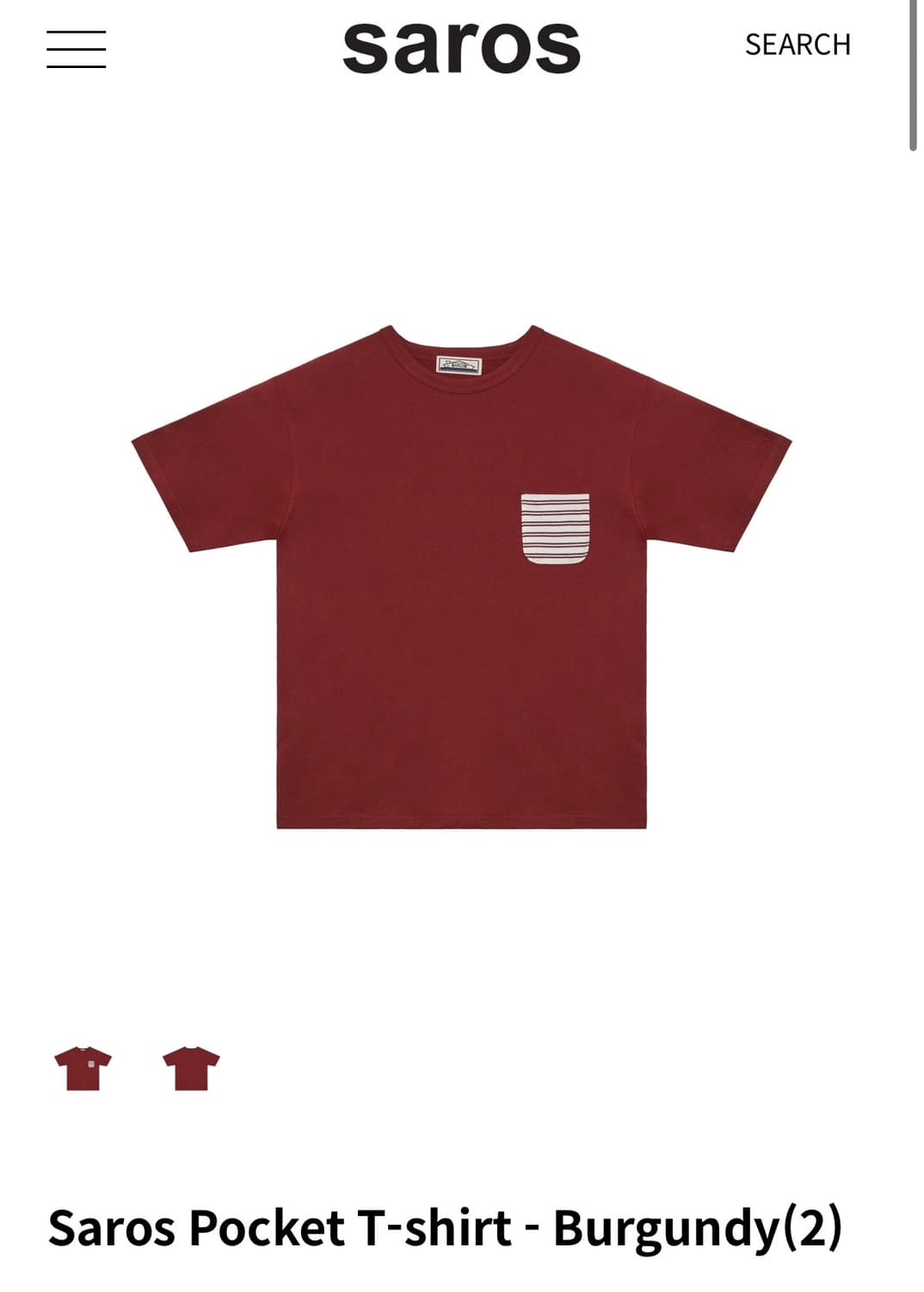 Saros pocket T shirt 상품이미지1