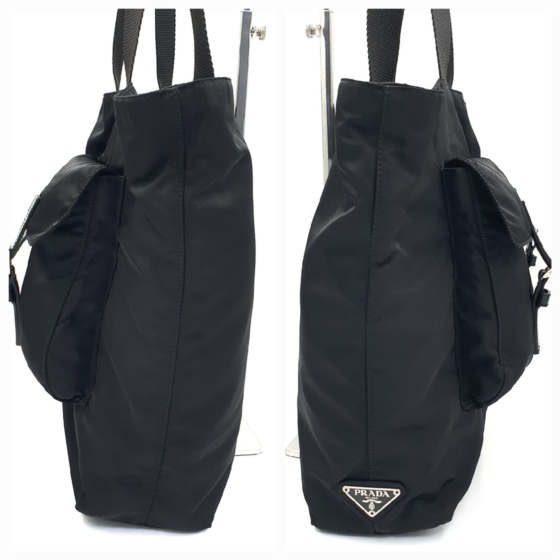 프라다 삼각로고 리나일론 투포켓 숄더백 쇼퍼백 상품이미지3